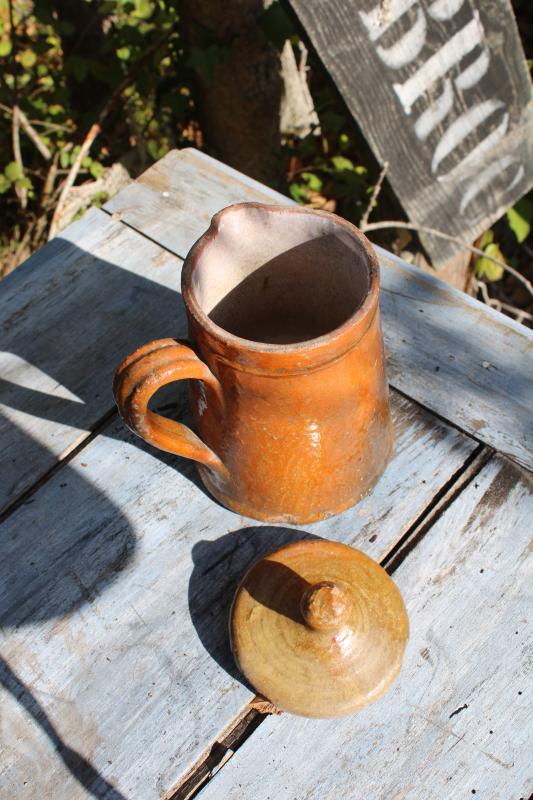 Glazed stoneware milk jug