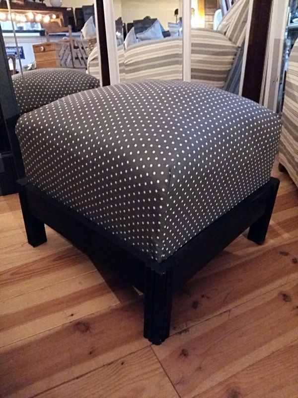 Old restyled pouffe