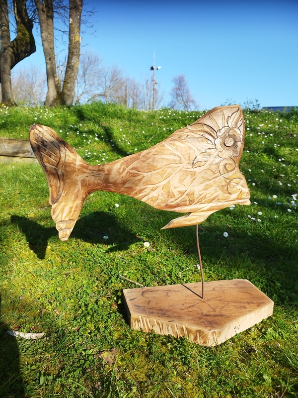 Recycled wood sculpture