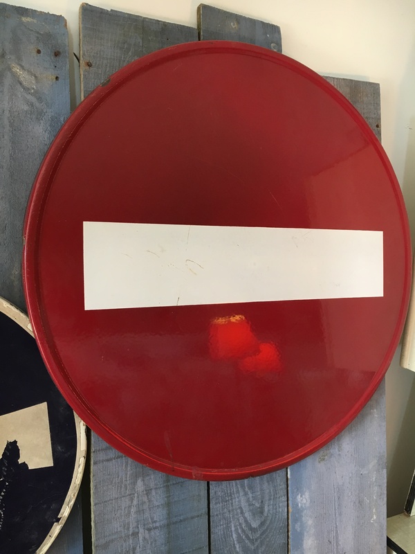 Forbidden direction enameled 27.56 inch