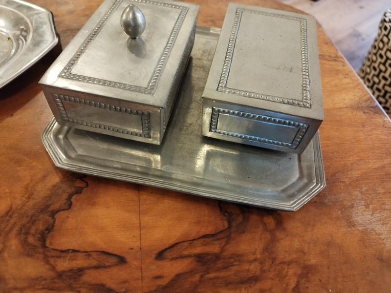 Pewter tobacco service 1920 