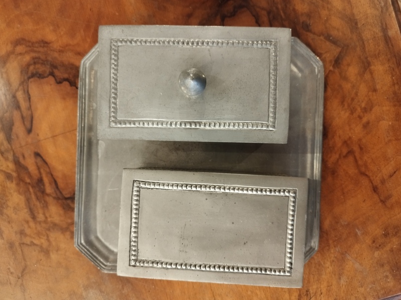 Pewter tobacco service 1920 
