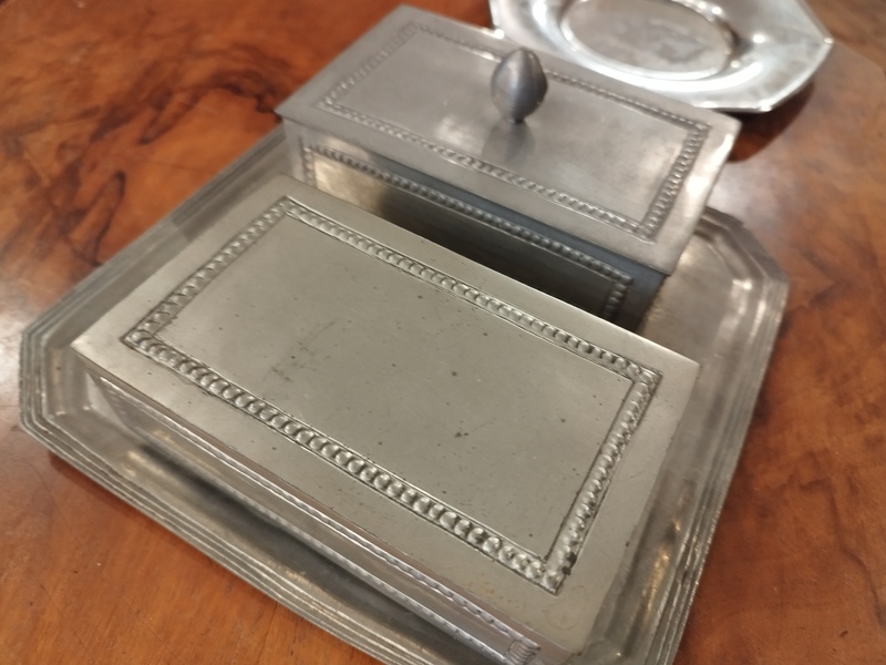 Pewter tobacco service 1920 