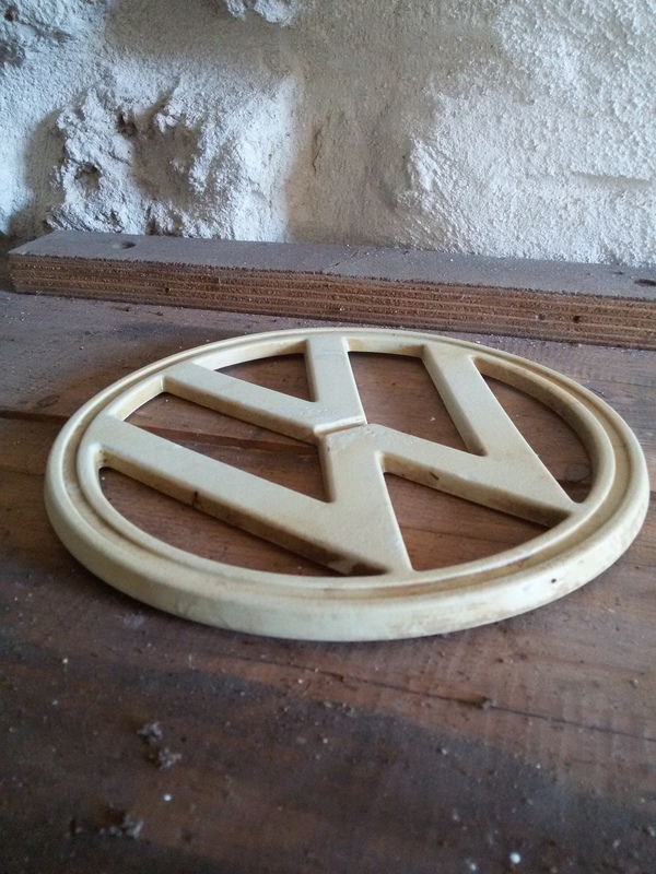 White VW Combi Bay Window logo