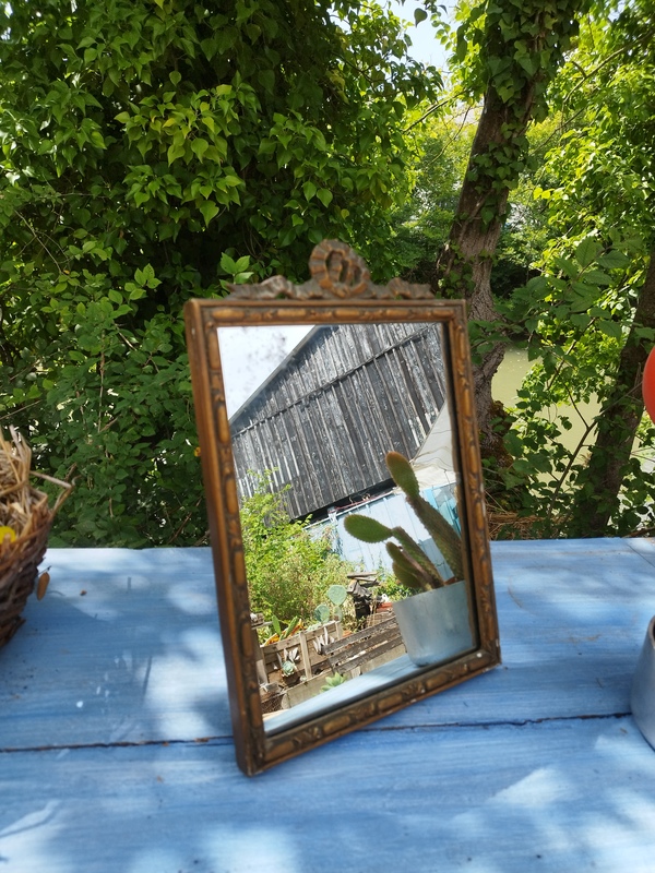 Petit miroir coiffeuse 1900