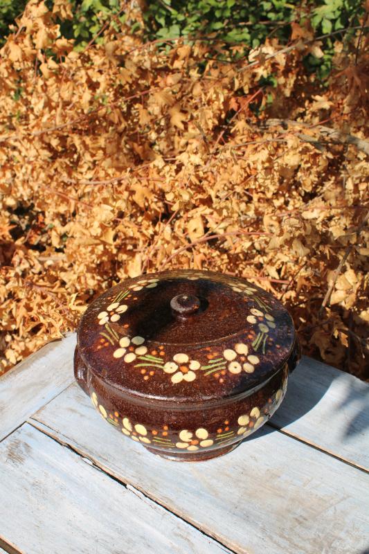 Glazed terracotta soup tureen