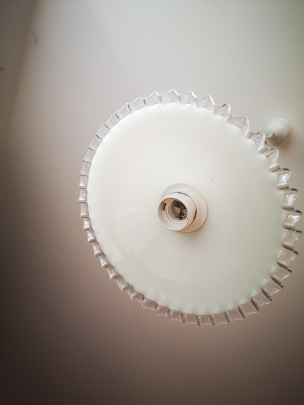 Old lace glass shade