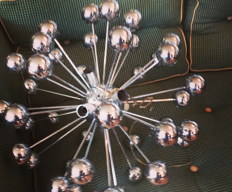 Sputnik space age 70s pendant light