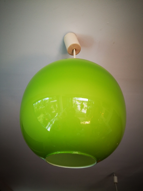 Vintage glass pendant light