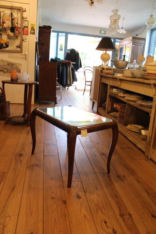 Art Deco coffee table with mirror