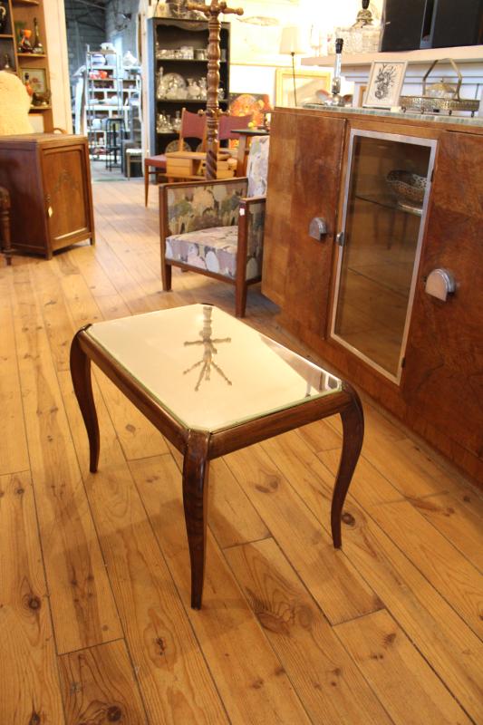Art Deco coffee table with mirror
