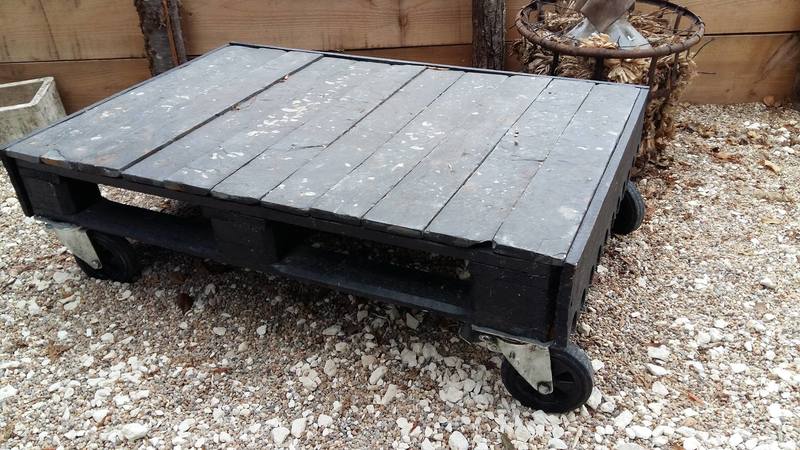 Slate pile coffee table