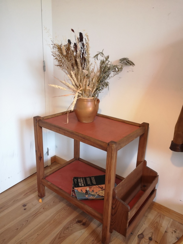 50s magazine holder coffee table