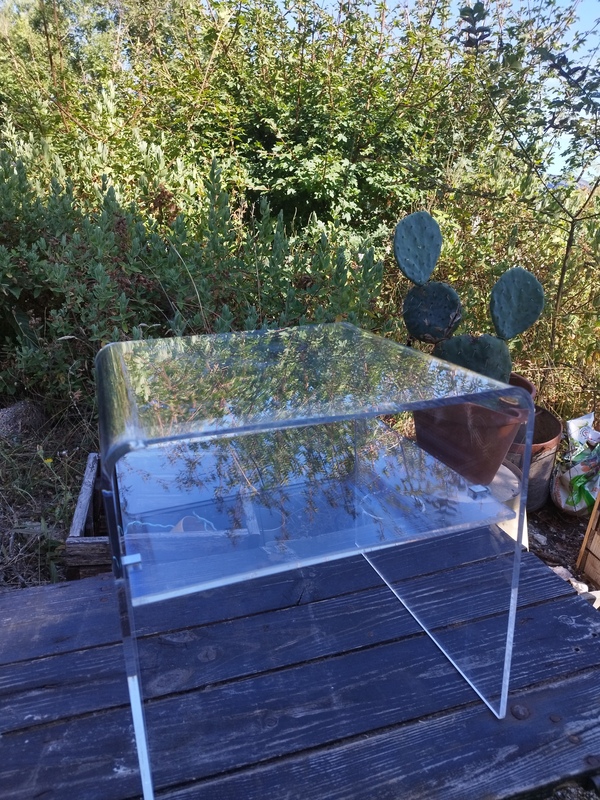 Plexiglass side table 