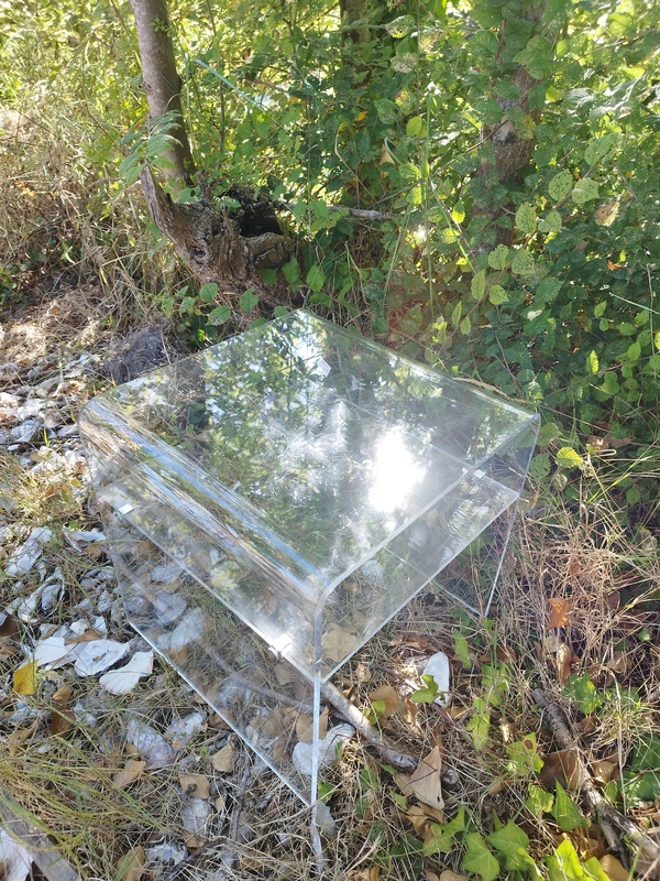 Plexiglass side table 