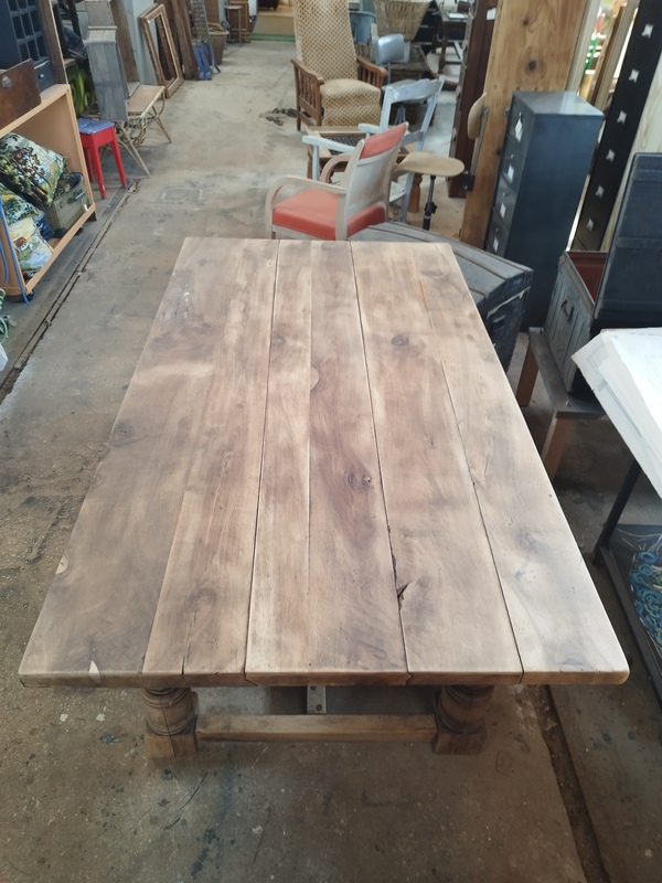 Solid oak farmhouse table