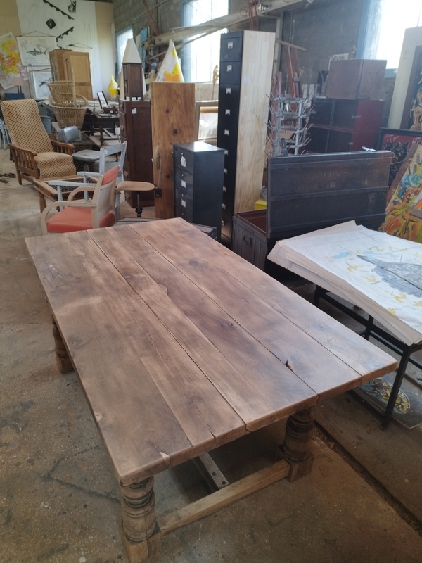 Solid oak farmhouse table