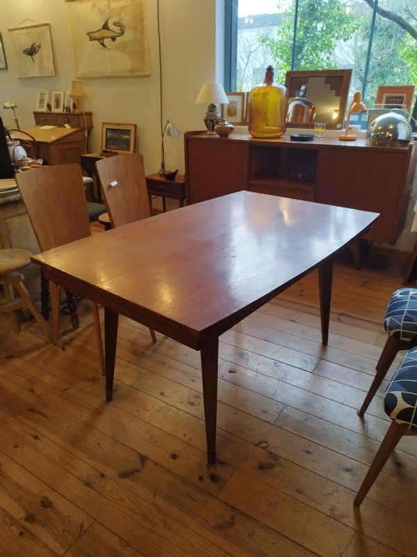 20th century design table with compass legs
