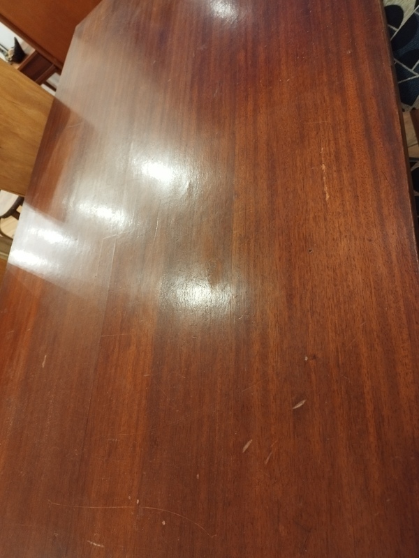 20th century design table with compass legs