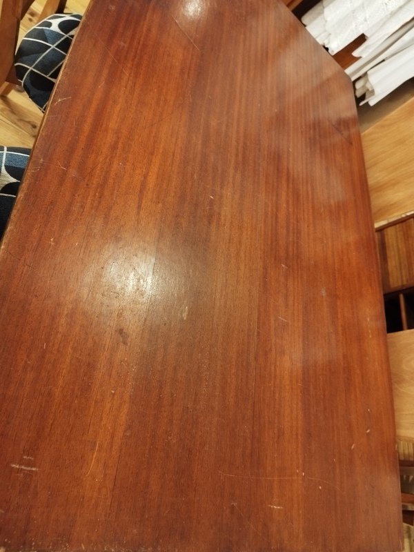 20th century design table with compass legs