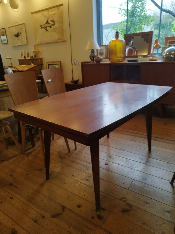20th century design table with compass legs