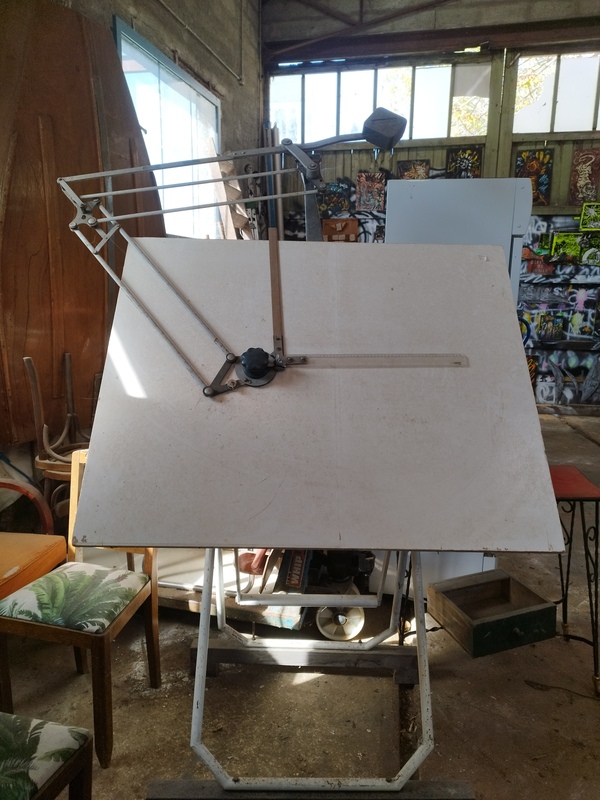 Alstom train drawing table