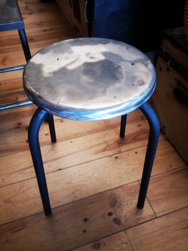 Old metal stool