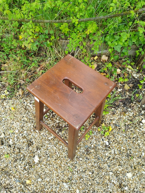 Wooden workshop stool