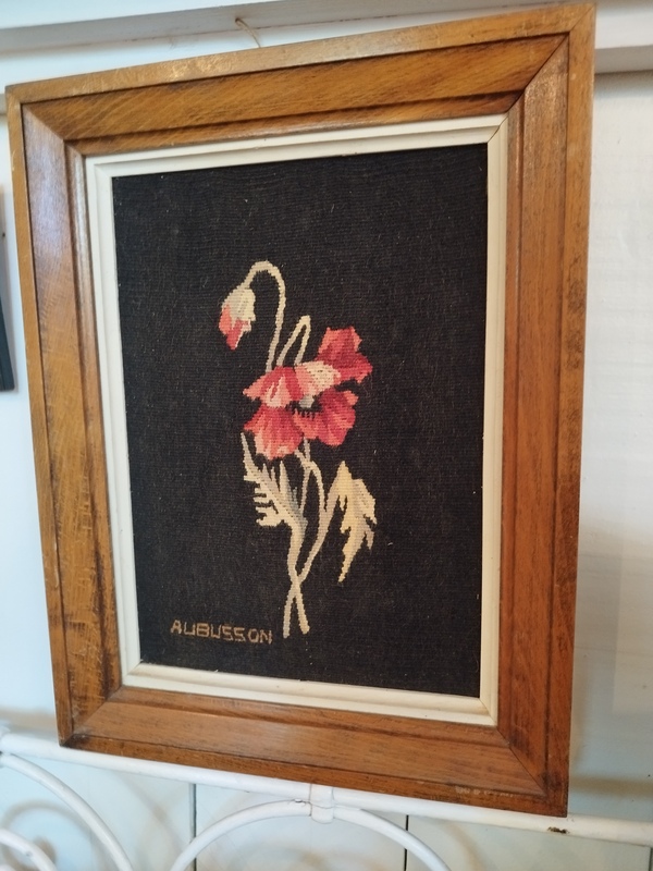 Framed Aubusson tapestry