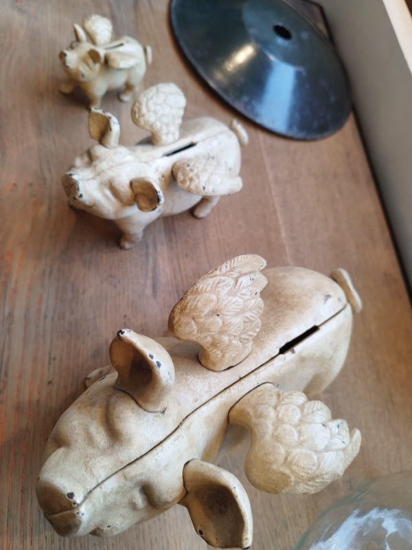 Cast iron piggy banks