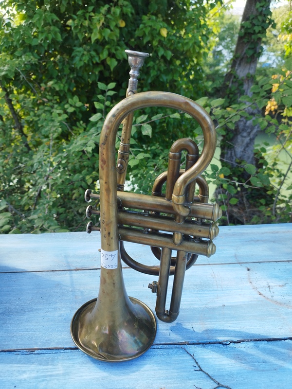 Antique trumpet from the 20th century 