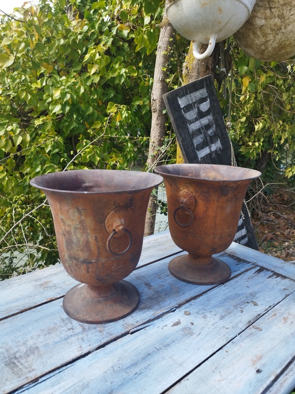 zinc sheet metal vase 