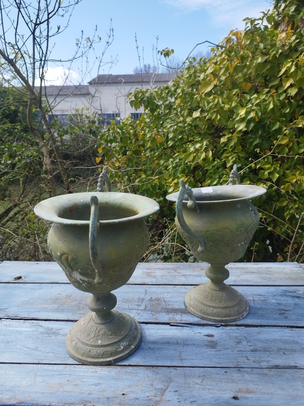 zinc sheet metal vase 