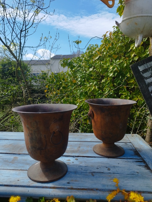 zinc sheet metal vase 