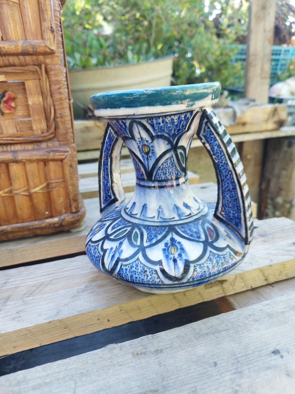 Vintage Tunisian vase signed
