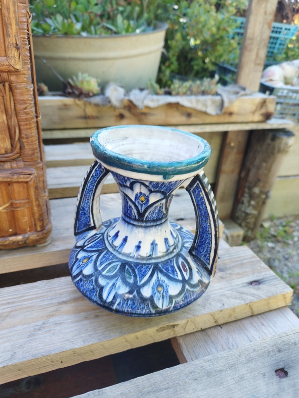 Vintage Tunisian vase signed