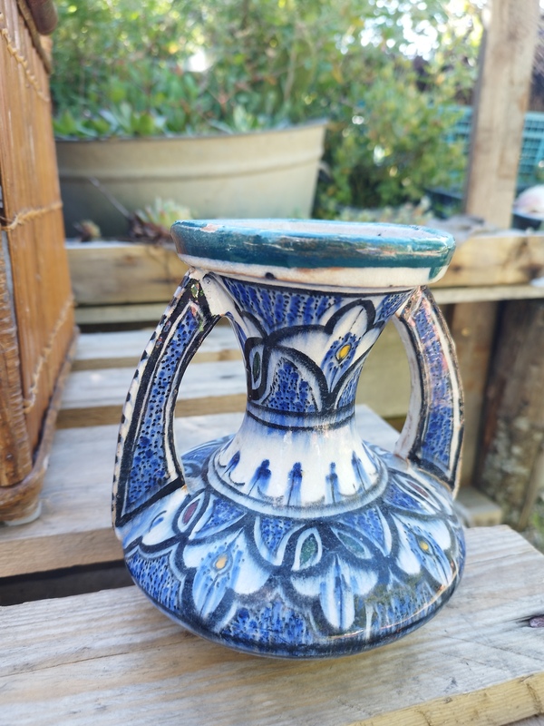 Vintage Tunisian vase signed