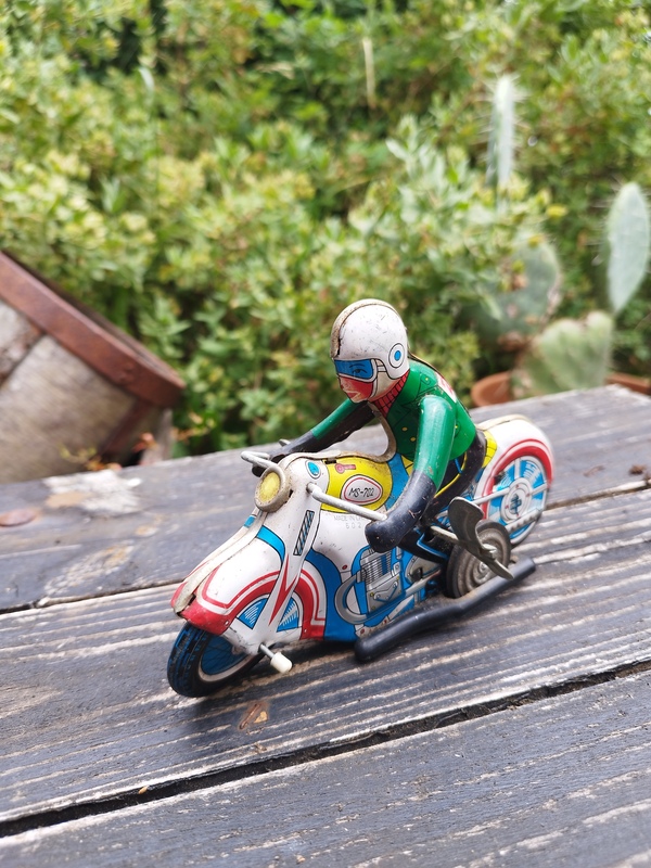 Vintage toy tin motorcycle