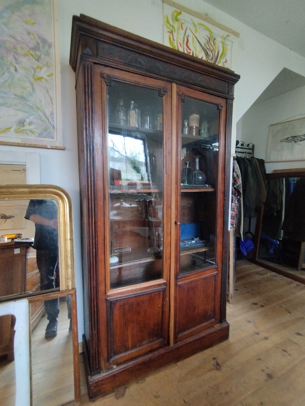 Antique bookcase display case, circa 1900