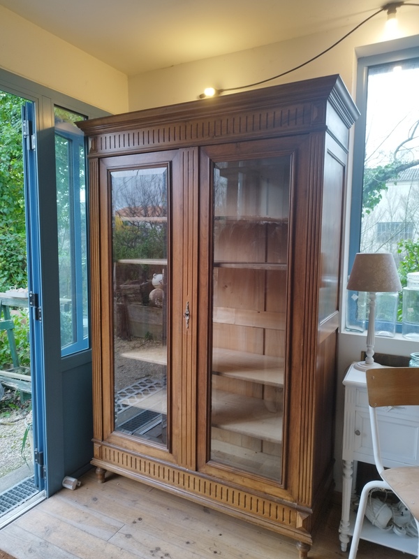 20th Century Beveled Display Case 