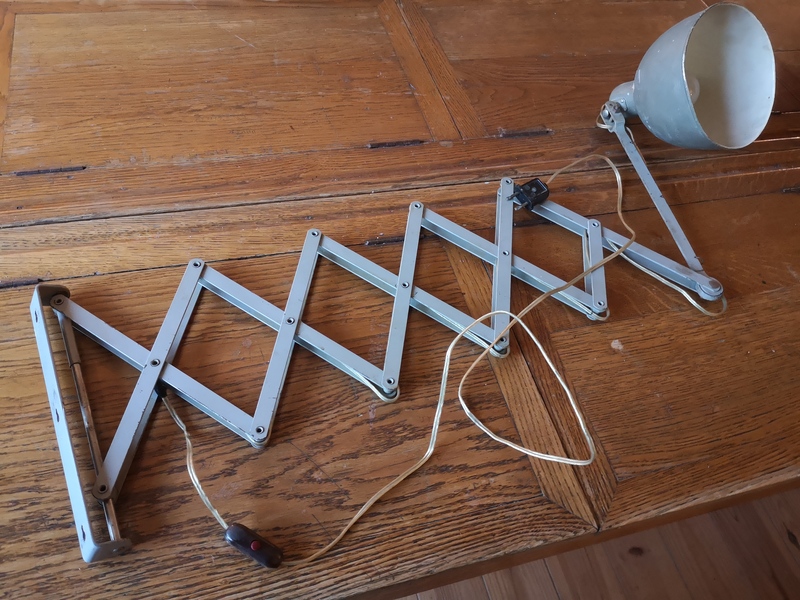 Lampe accordéon atelier